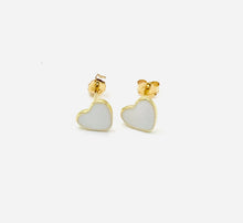Load image into Gallery viewer, Enamel heart earrings
