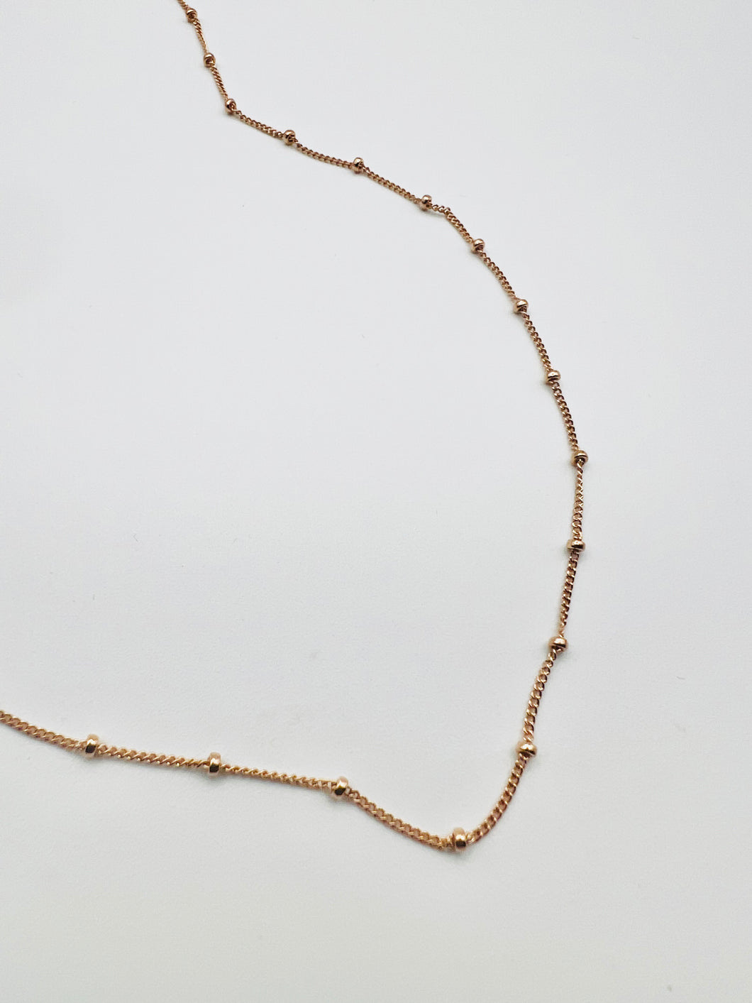 14k rosegold filled satellite necklace