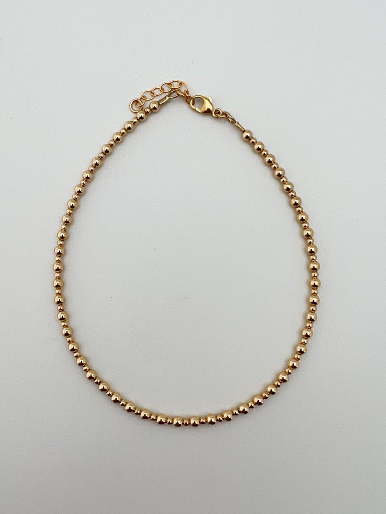 3MM/2MM BEAD ANKLET