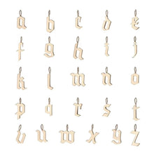 Load image into Gallery viewer, 14K GOLD FILLED FIGARO CHAIN WITH OLD ENGLISH LETTER CHARM
