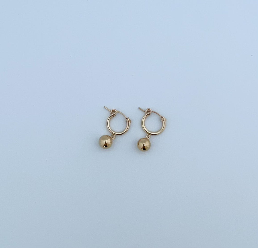 14k Gold Filled Ball Drop Earrings