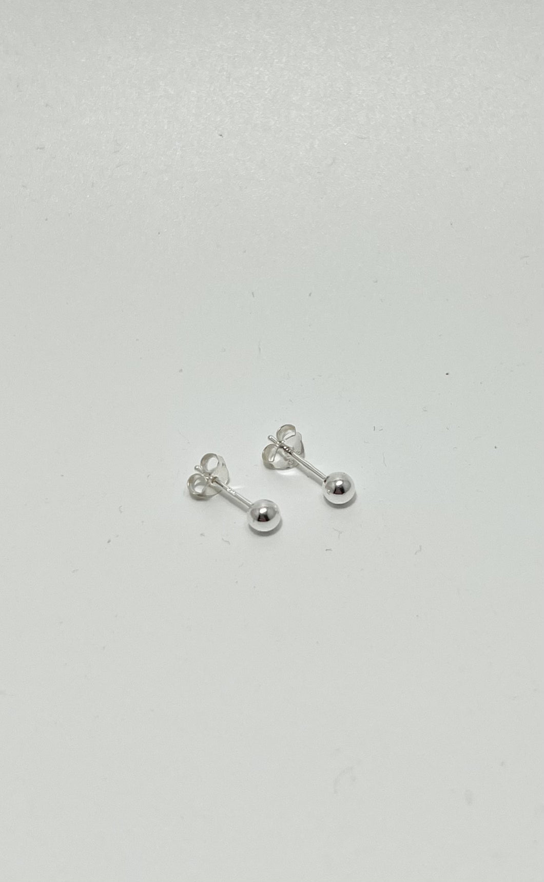 3mm Sterling Silver Ball Stud Earrings