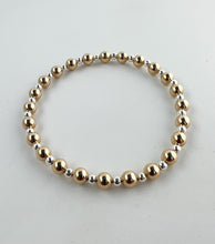 Load image into Gallery viewer, 5mm gold/3mm silver bracelet
