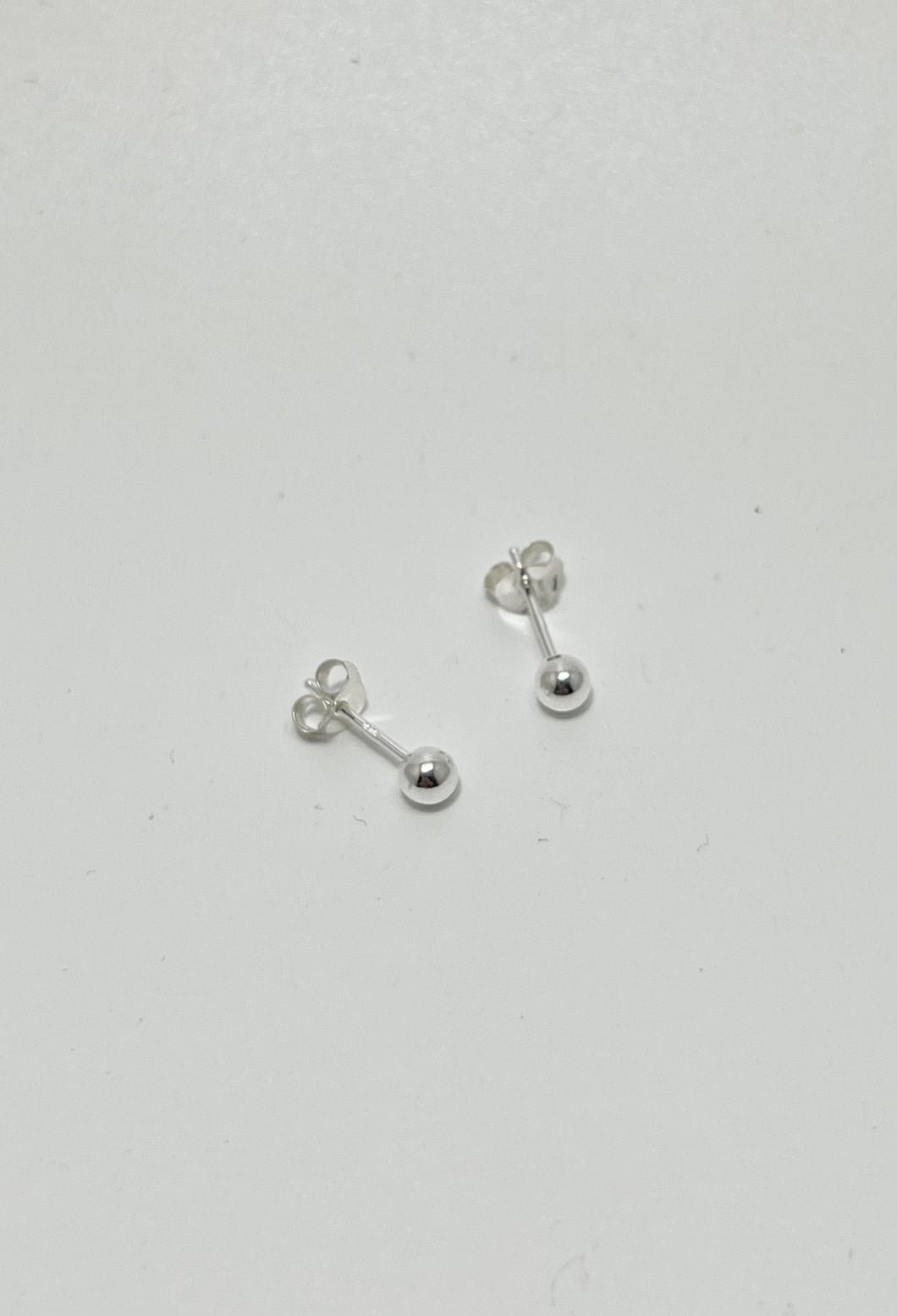 4mm Sterling Silver Ball Stud Earring